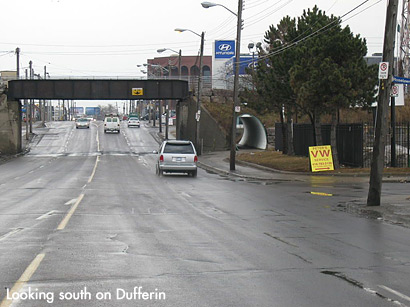 Looking South on Dufferin